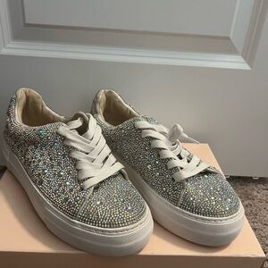 Betsy Johnson bridal tennis shoes